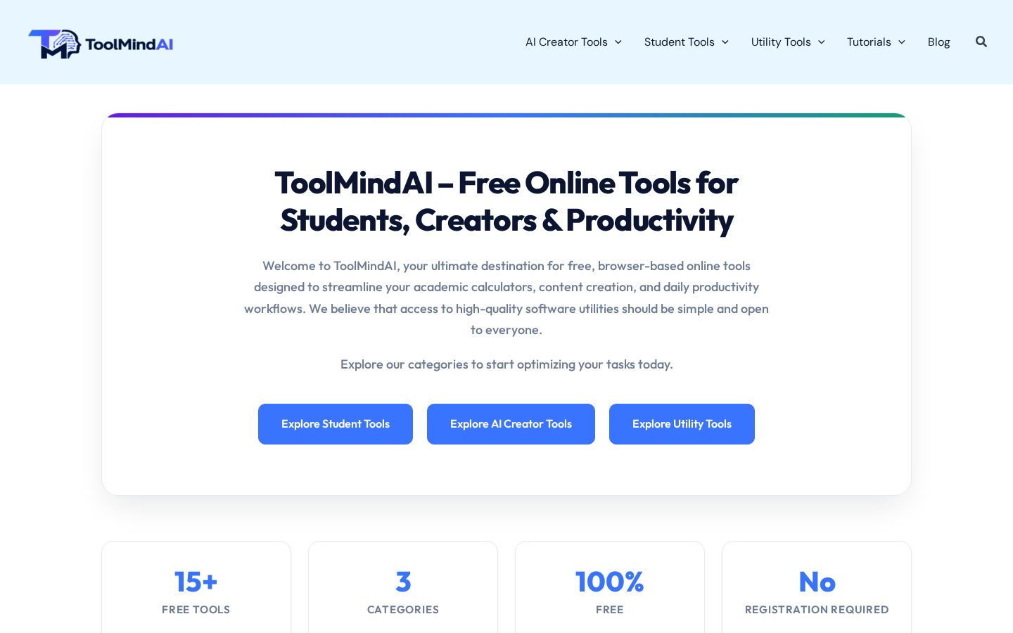 ToolMindAI Homepage