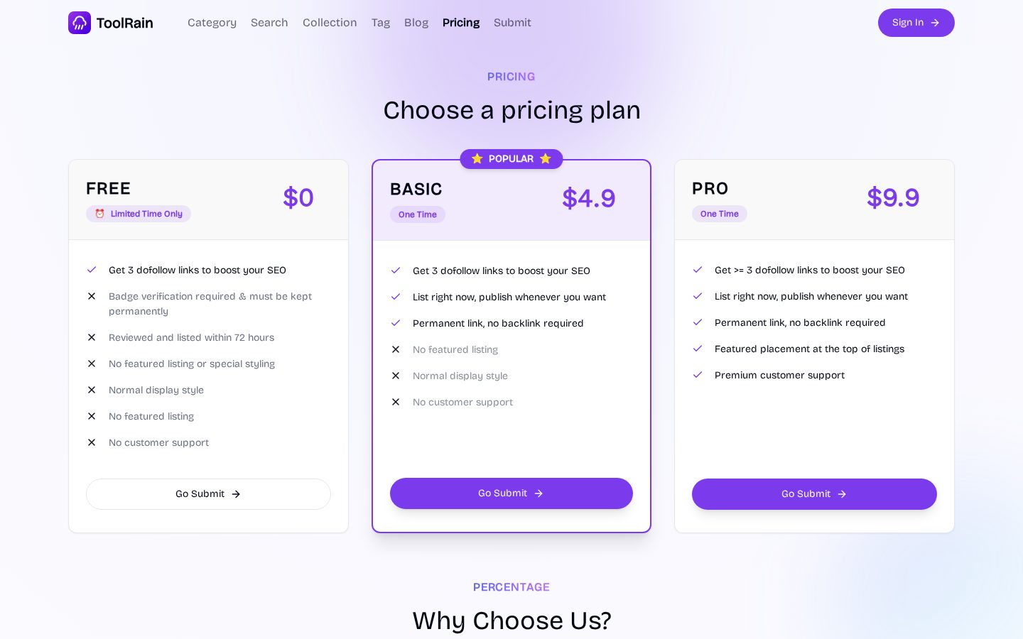 toolrain Pricing
