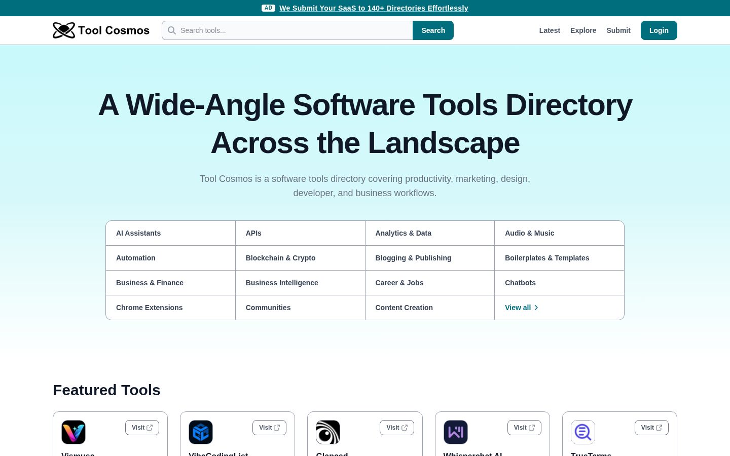 Tools Cosmos Homepage