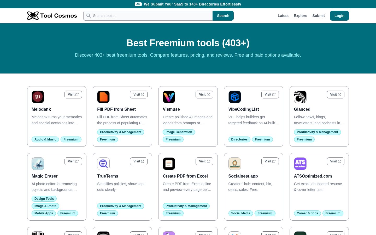 Tools Cosmos Pricing
