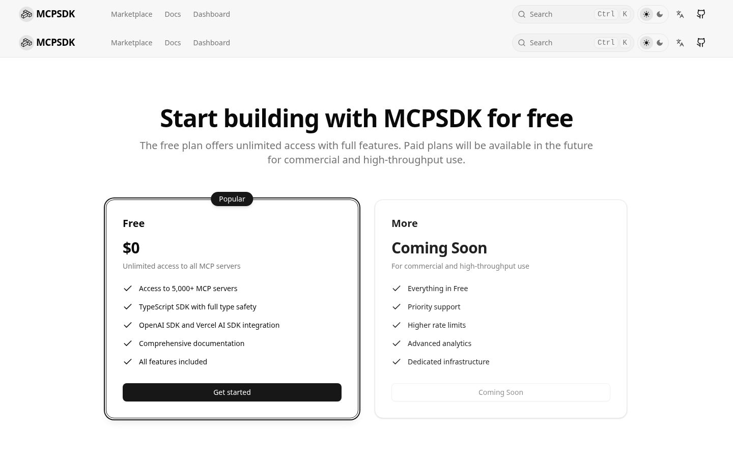 ToolSDK.ai Pricing