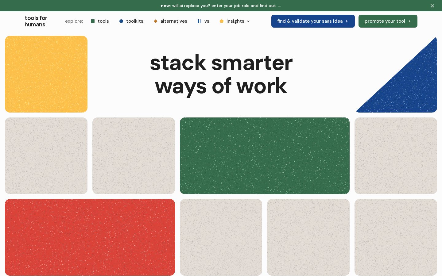 toolsforhumans.ai Homepage