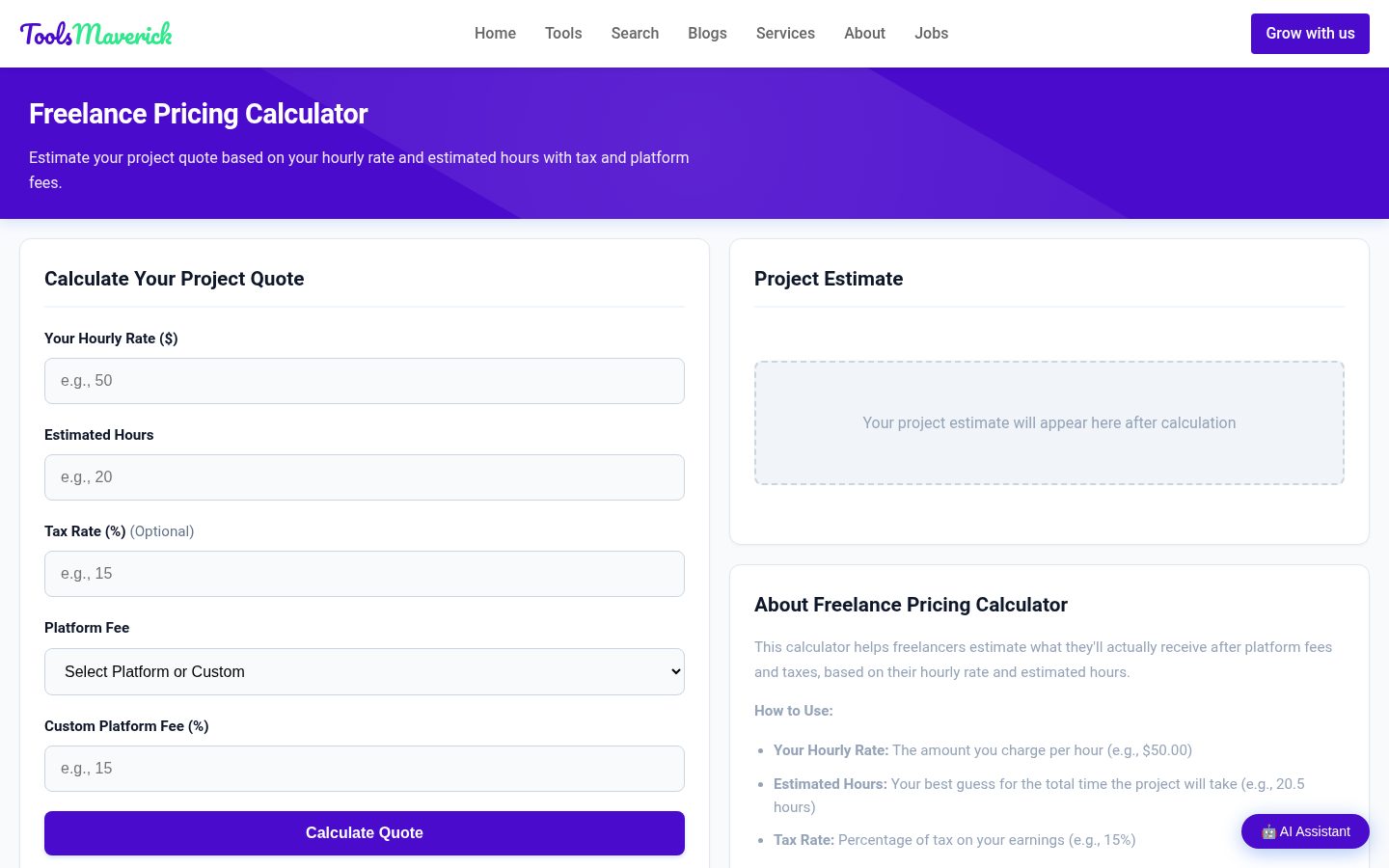 ToolsMaverick.cloud Pricing