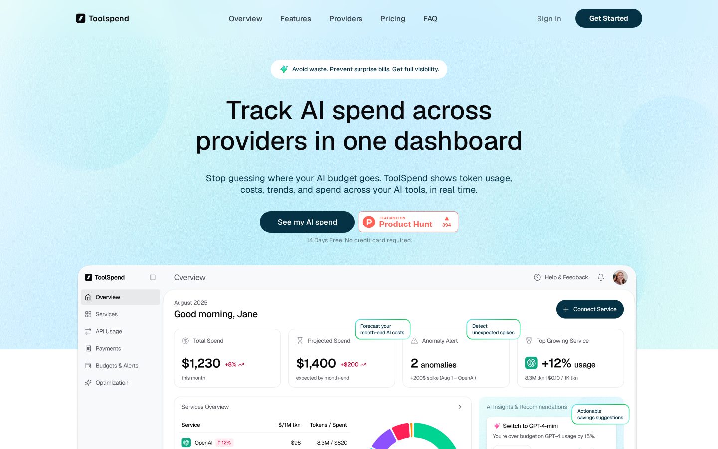 Toolspend Homepage