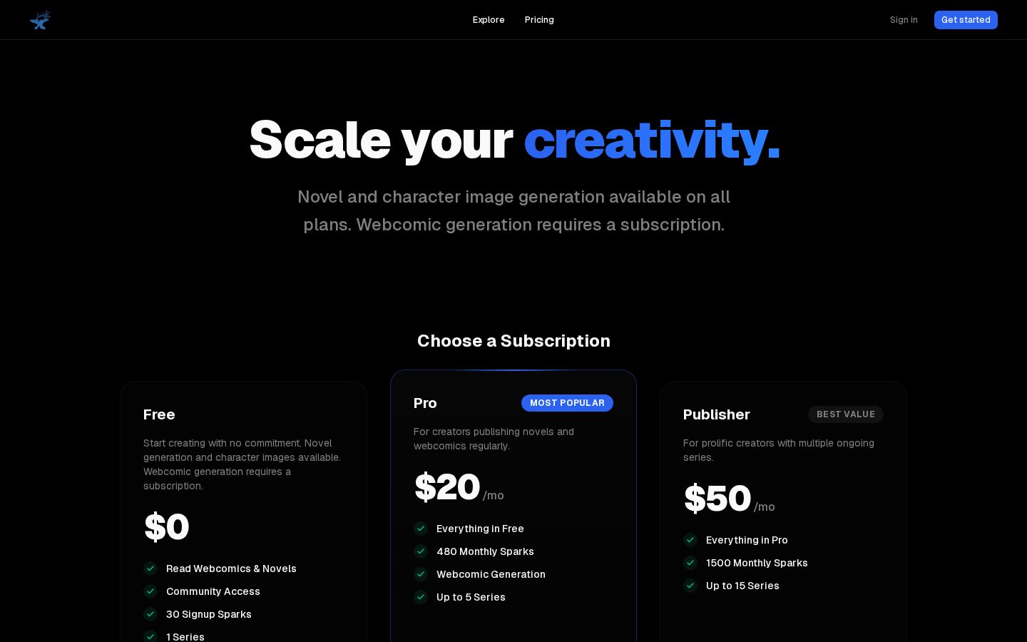 ToonForge Pricing