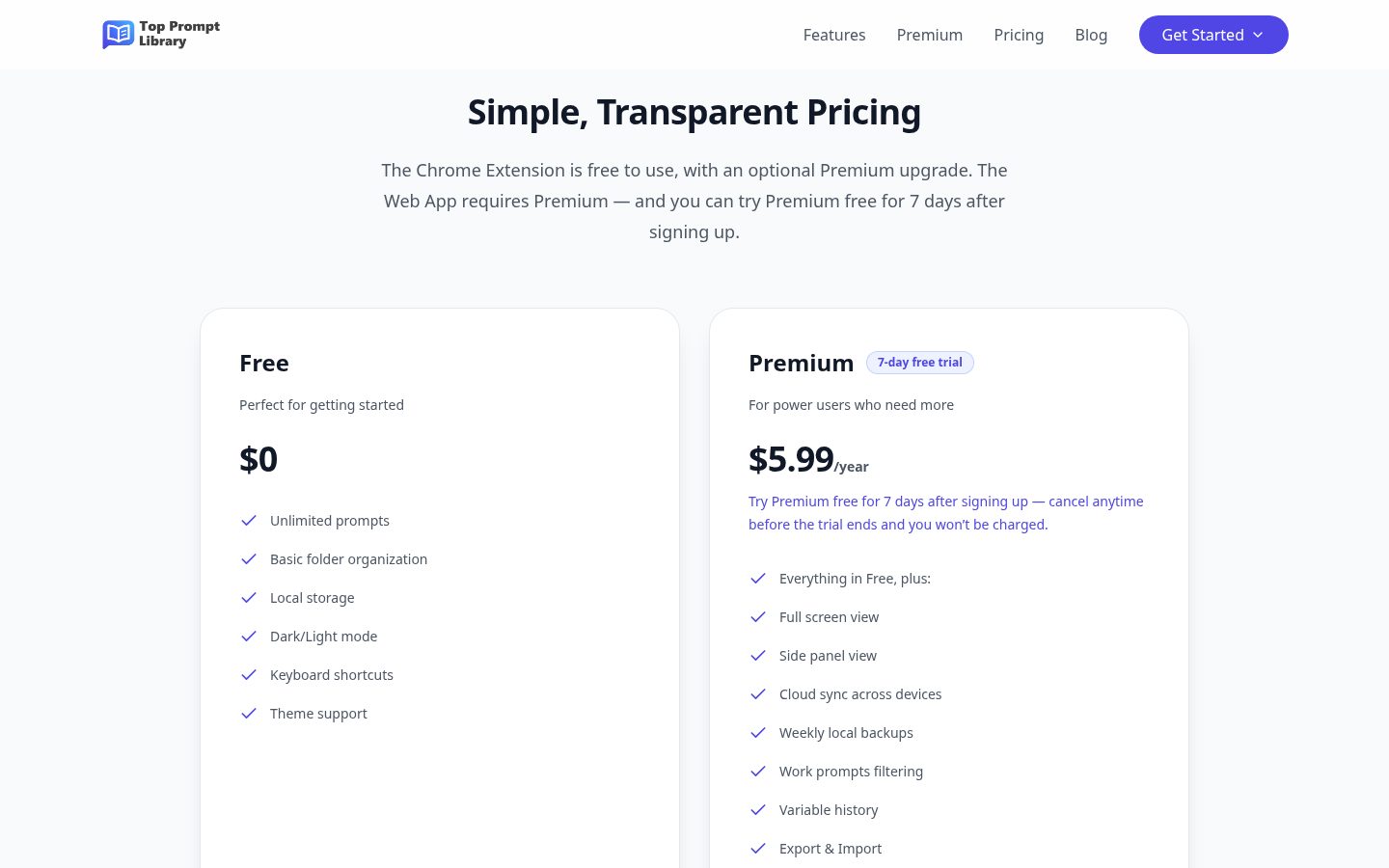 Top Prompt Library Pricing