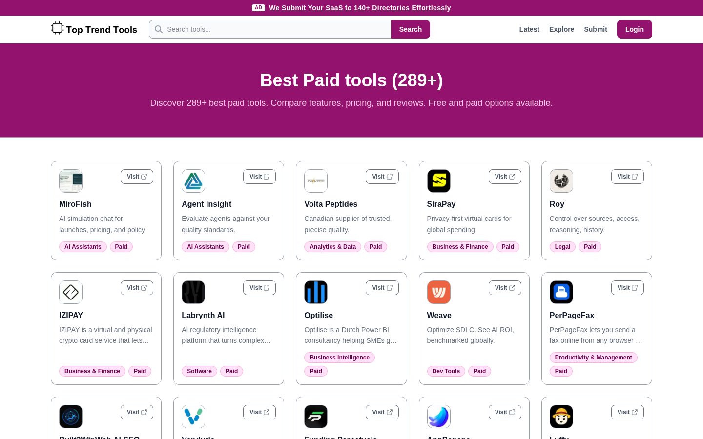 Top Trend Tools Pricing
