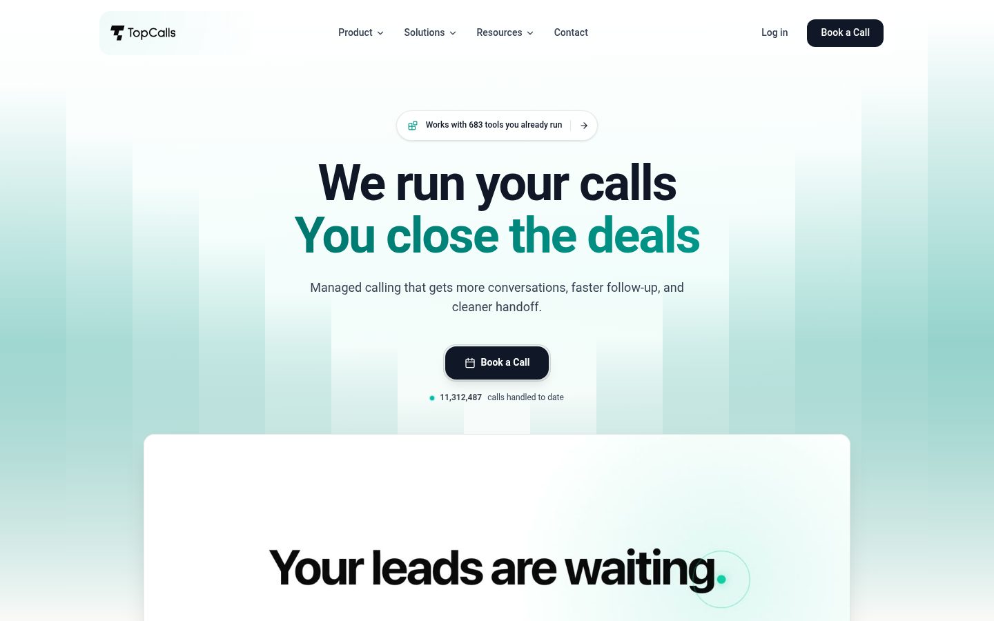 TopCalls Homepage