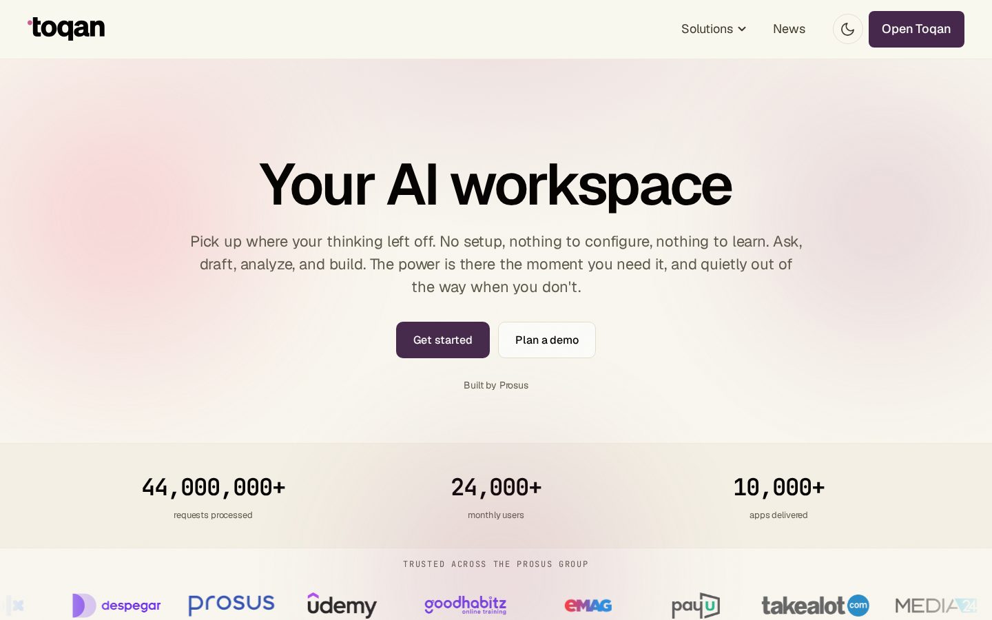 Toqan Homepage