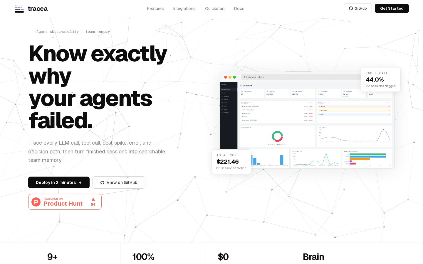 Tracea Homepage