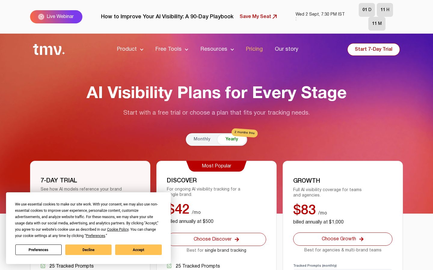 Track My Visibility Pricing