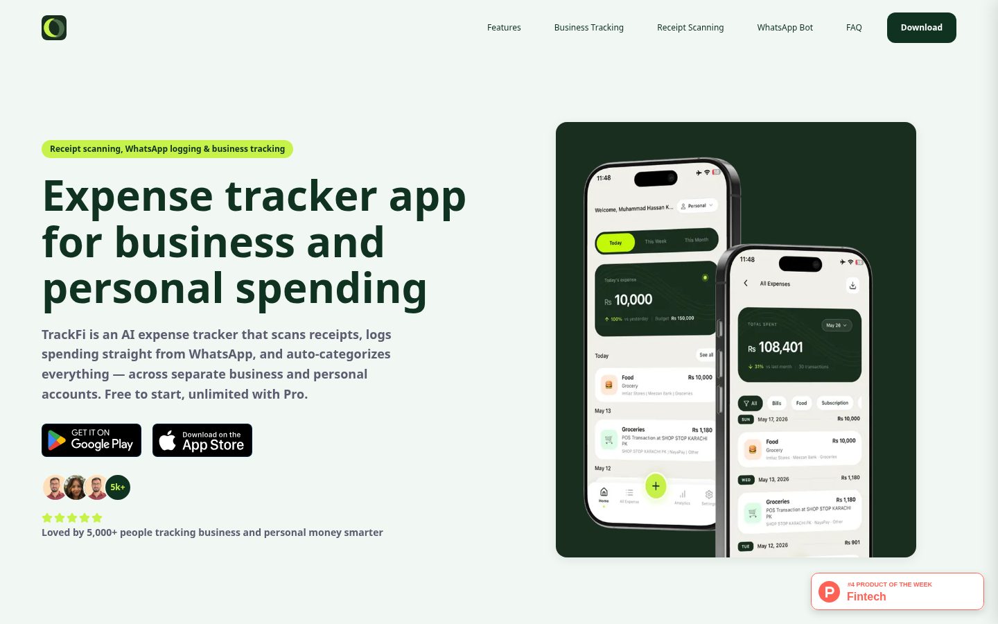 TrackFi Homepage