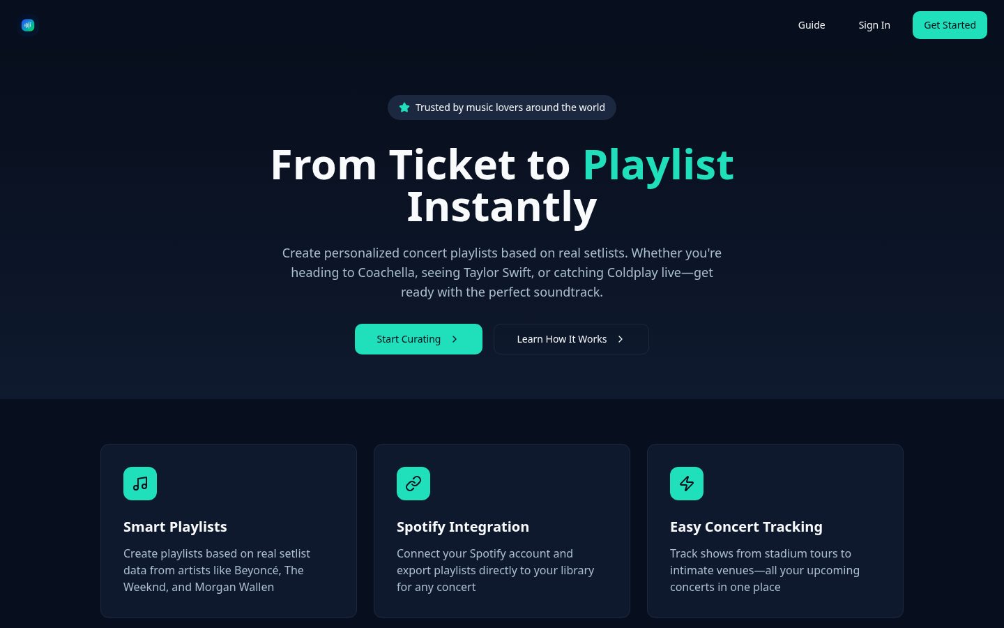 TracklistIQ Homepage