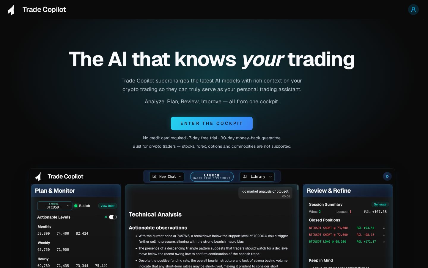 Trade Copilot Homepage