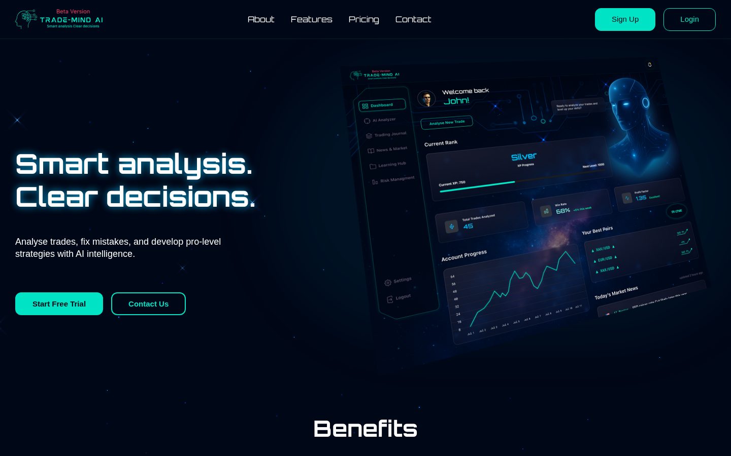Trade-Mind AI Homepage