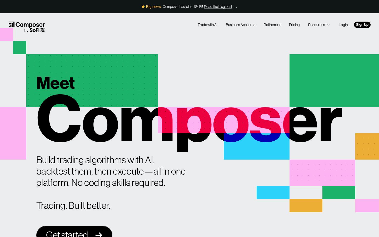 Trade with AI Homepage