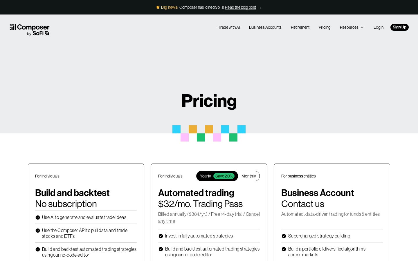 Trade with AI Pricing