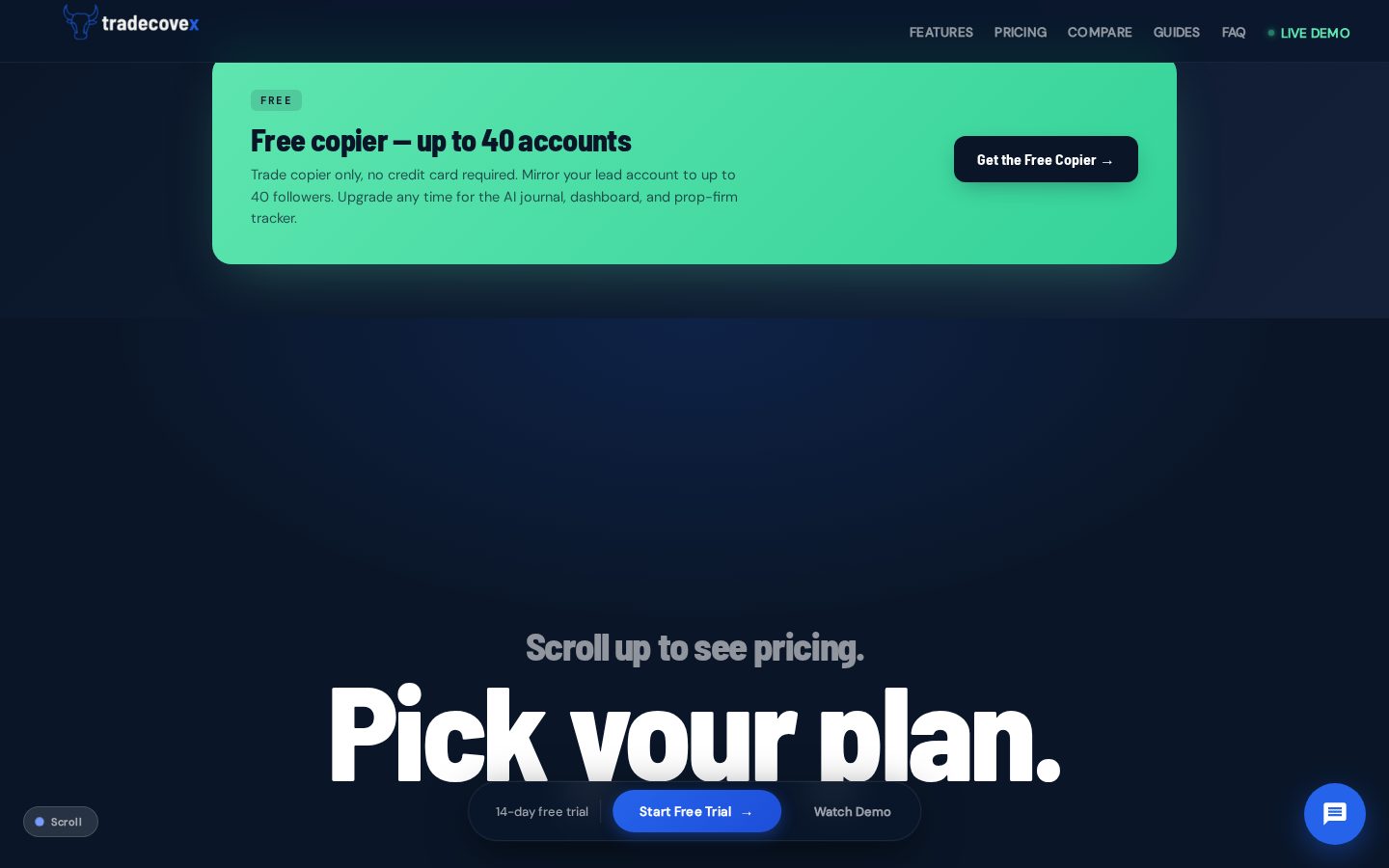 Tradecovex Pricing