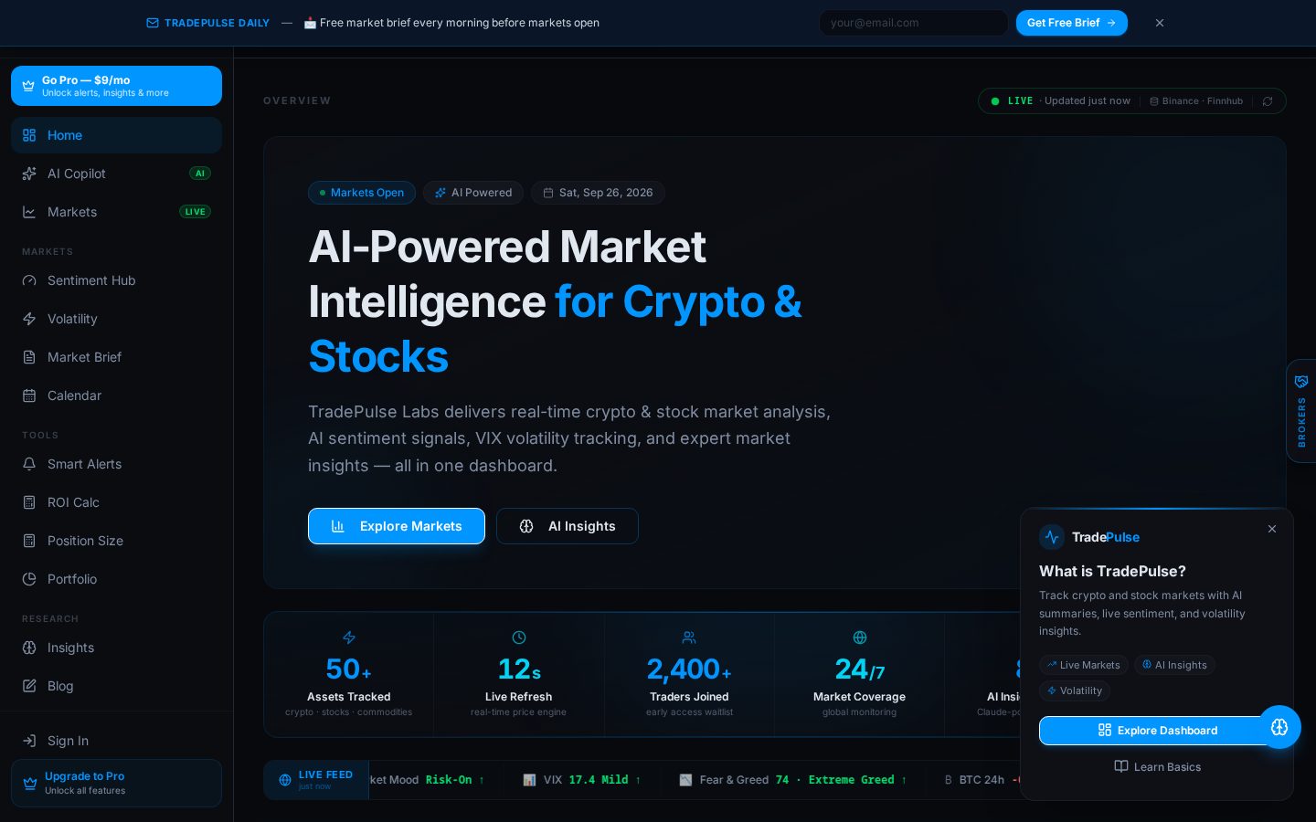 TradePulse Labs Homepage
