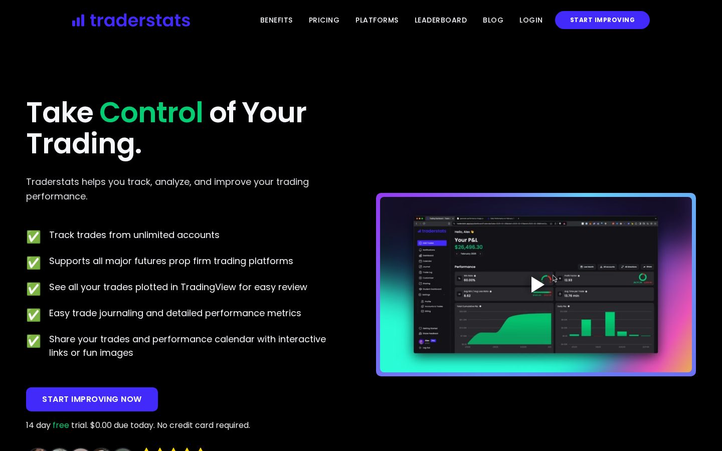 Traderstats Homepage
