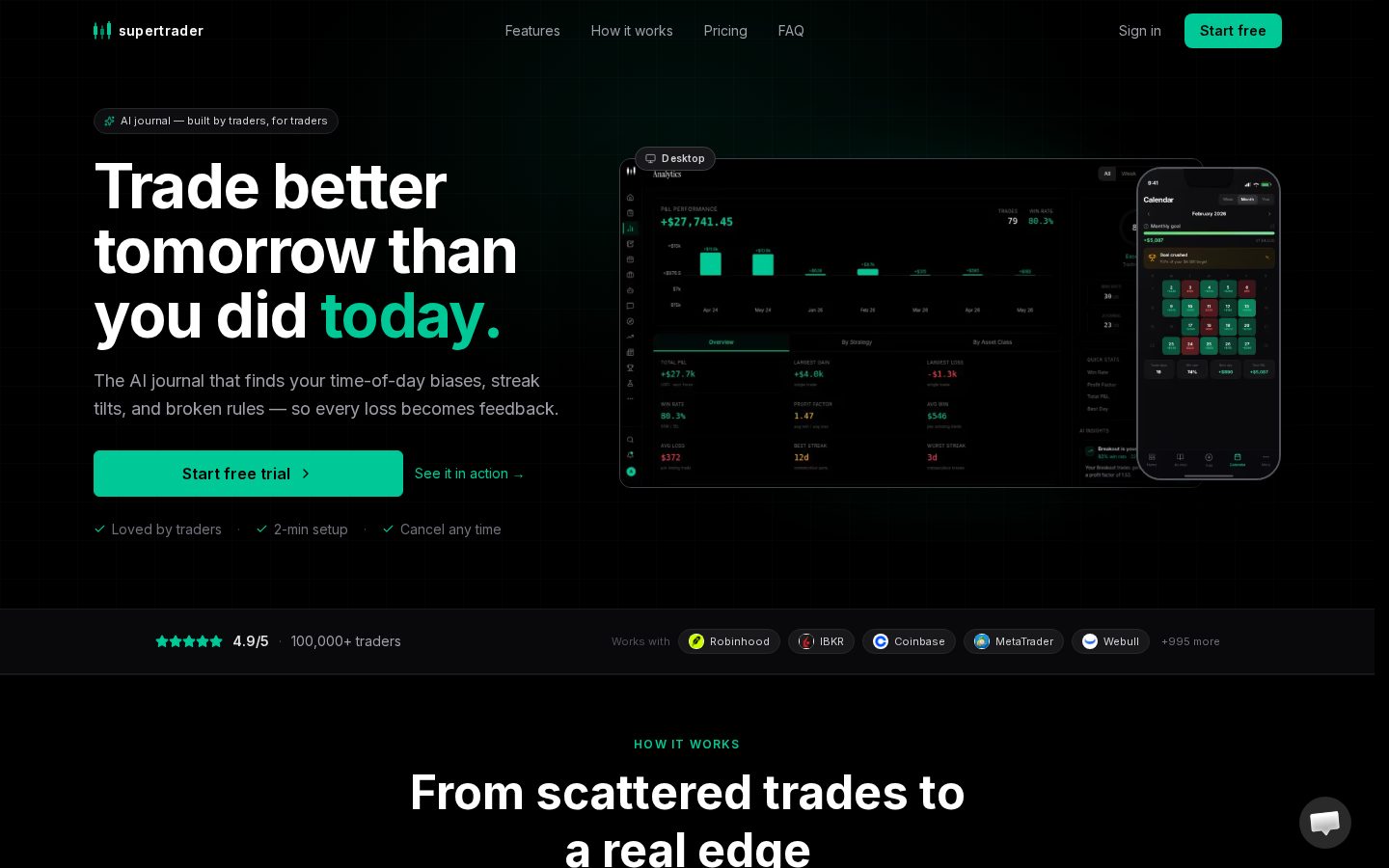 Trady AI Homepage