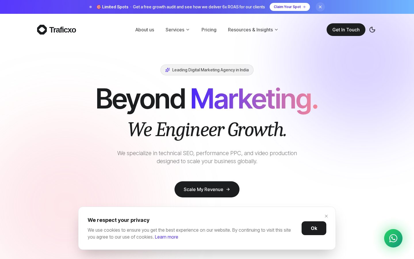 Traficxo Homepage