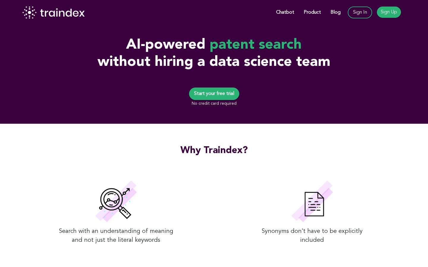 Traindex Homepage