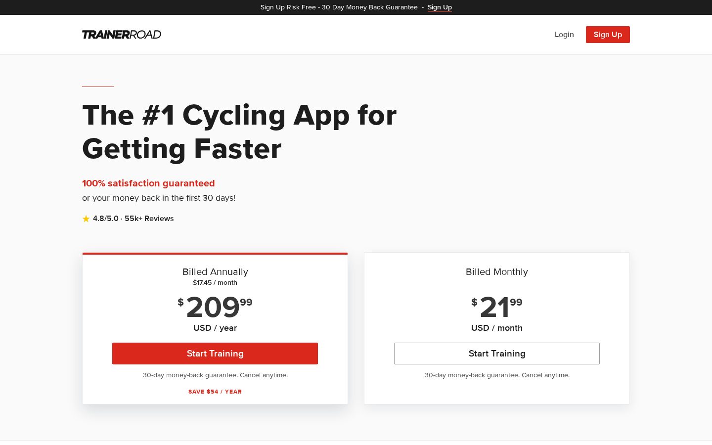 TrainerRoad Pricing