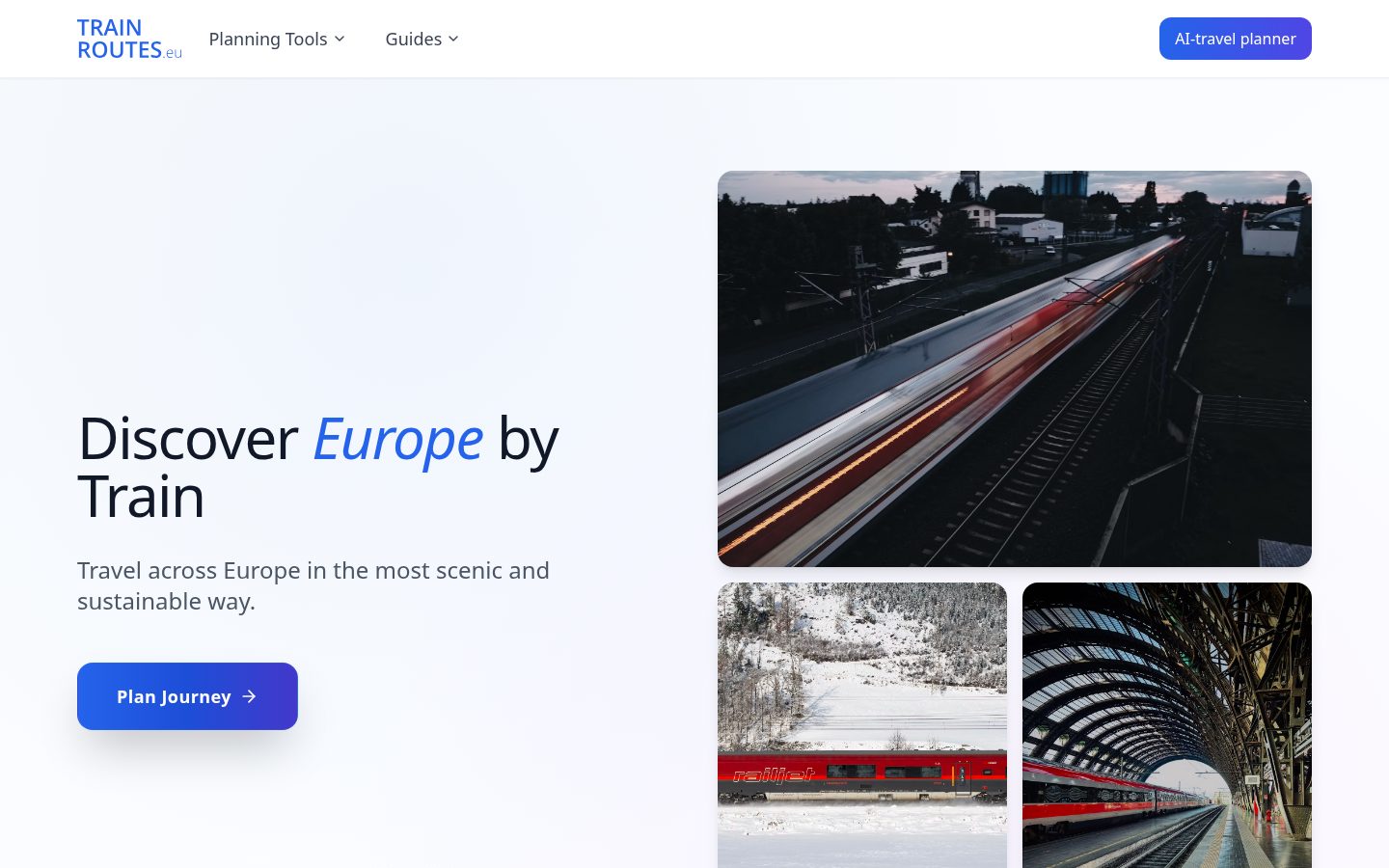 Trainroutes.eu Homepage