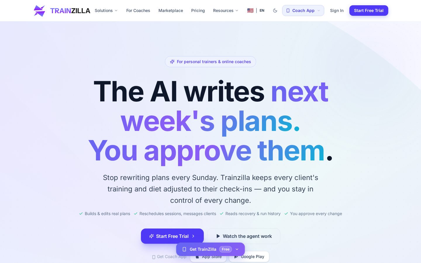 TrainZilla Homepage
