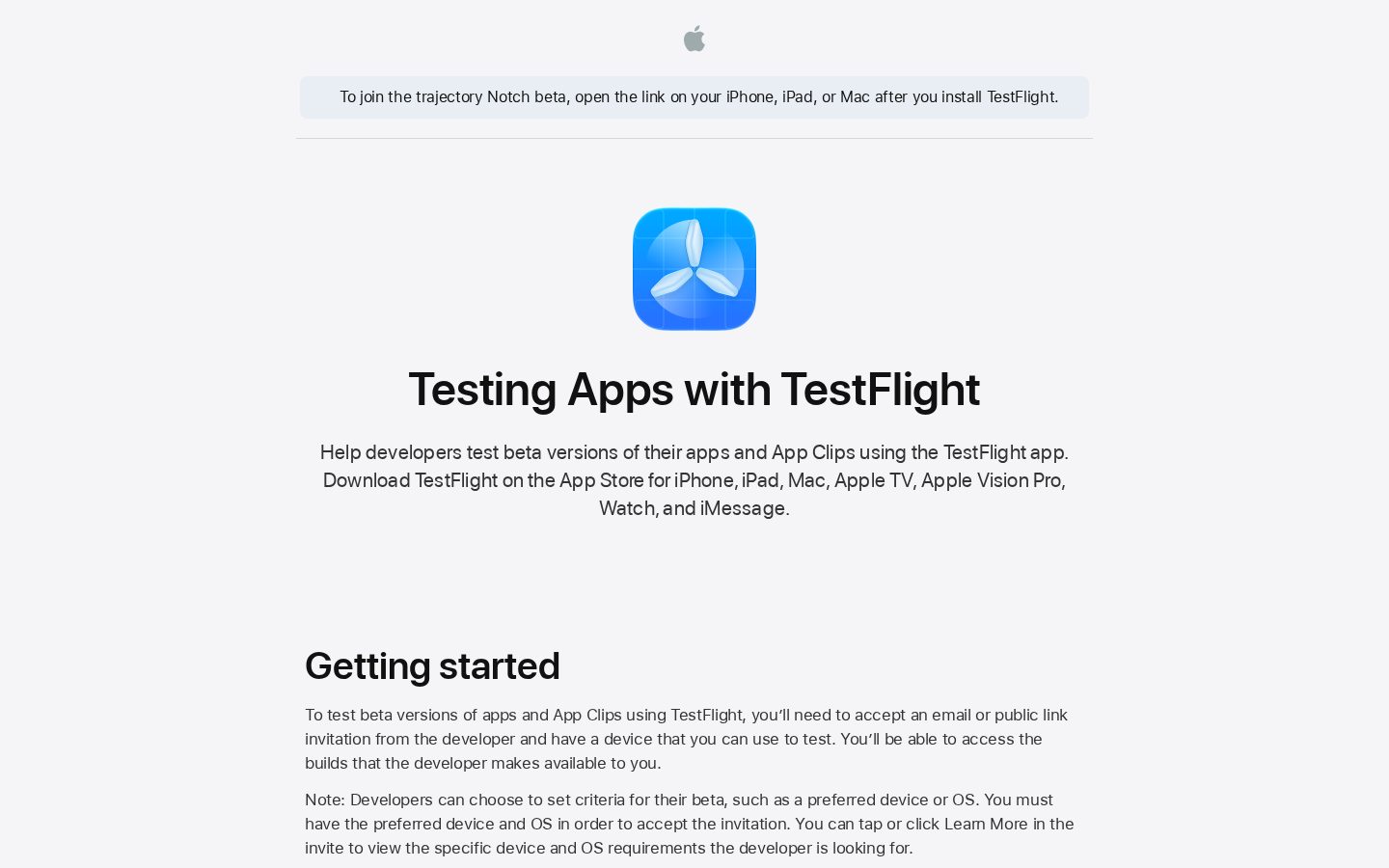 trajectory Notch Homepage