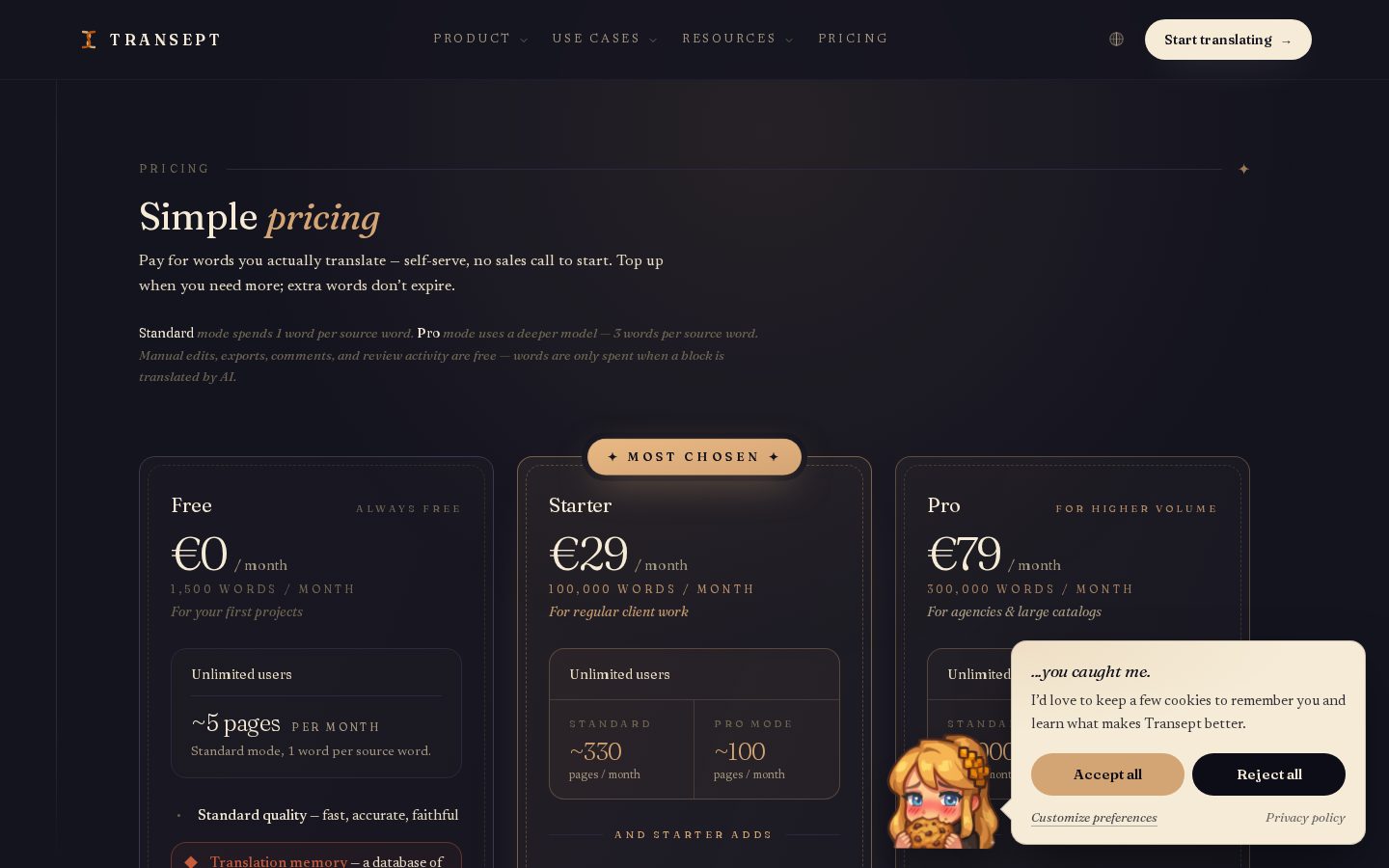 Transept AI Pricing