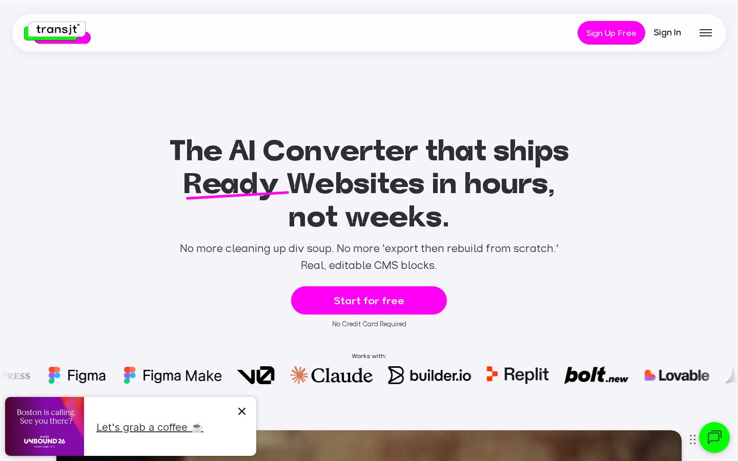 transjt.ai Homepage