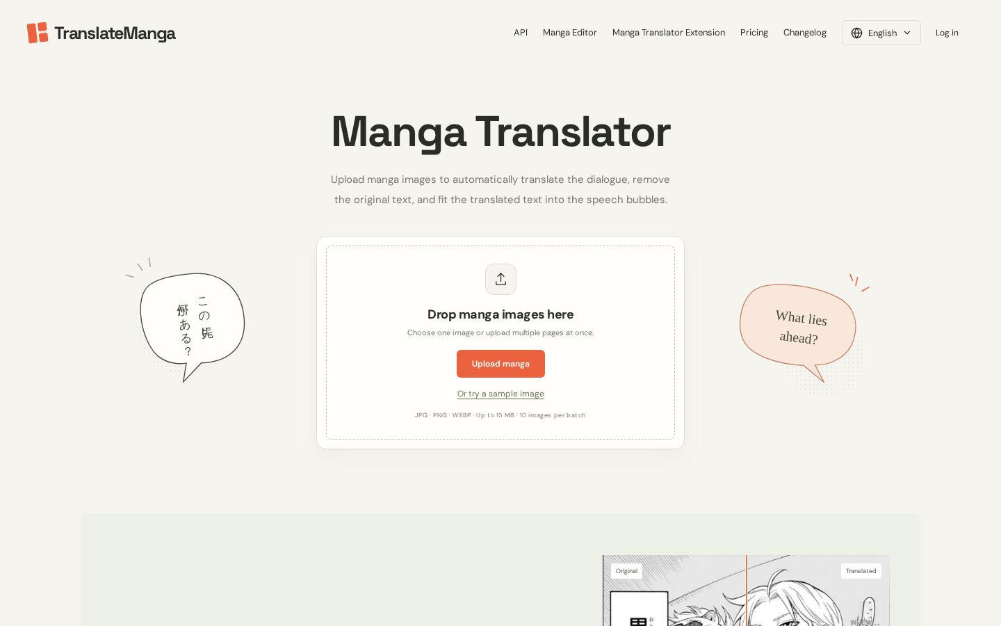 TranslateManga Homepage