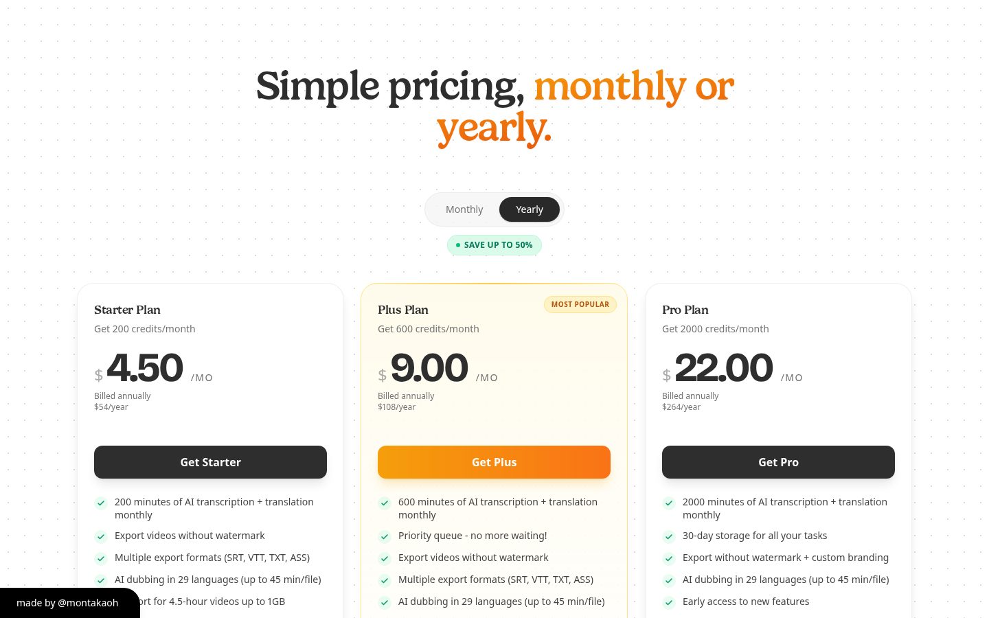 TranslateMom Pricing