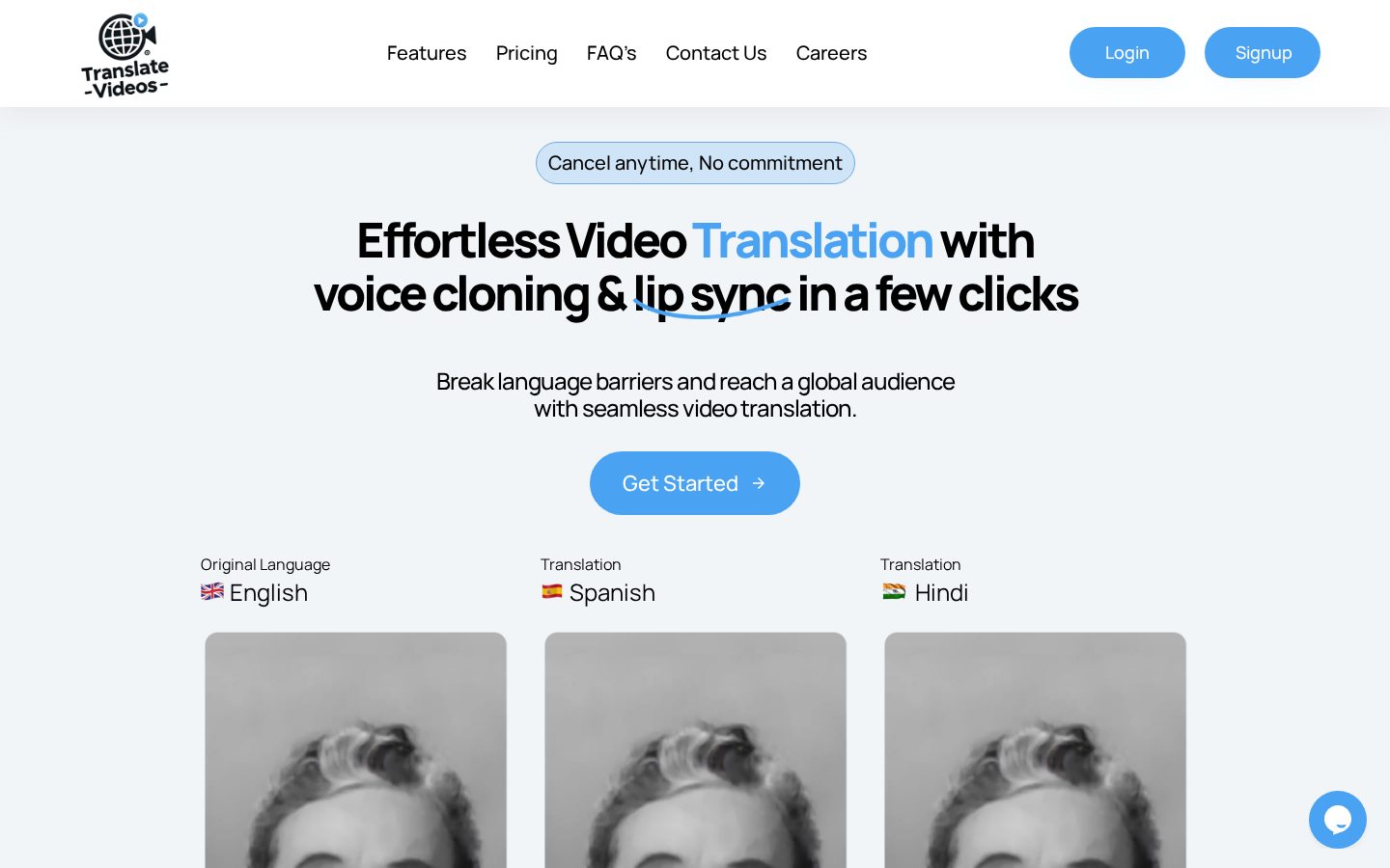 Translatevideos Homepage