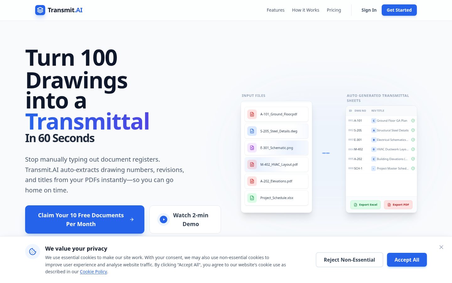 Transmit.AI Homepage