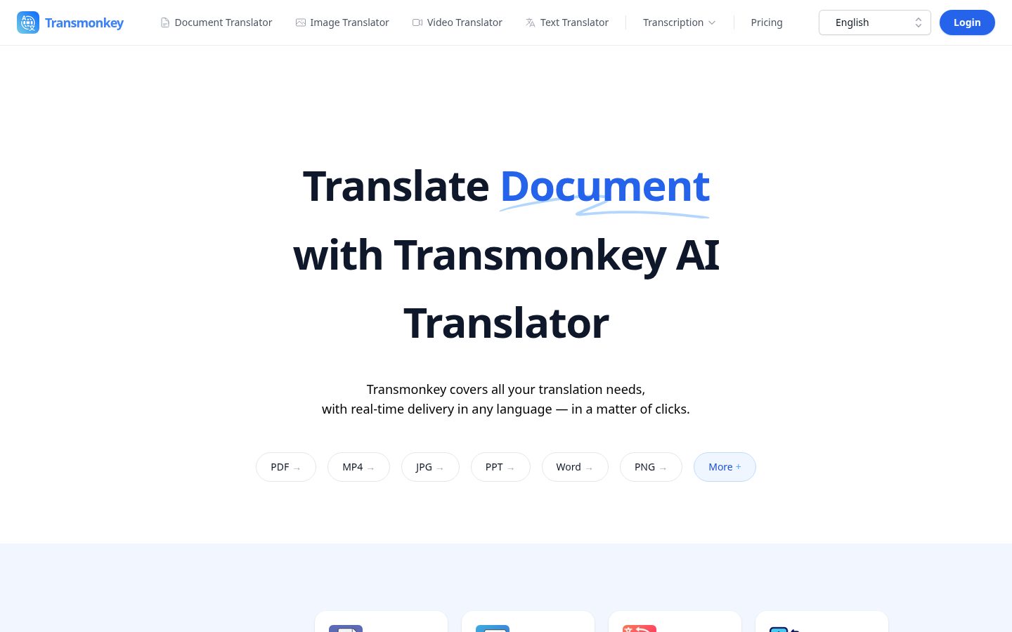 Transmonkey Homepage