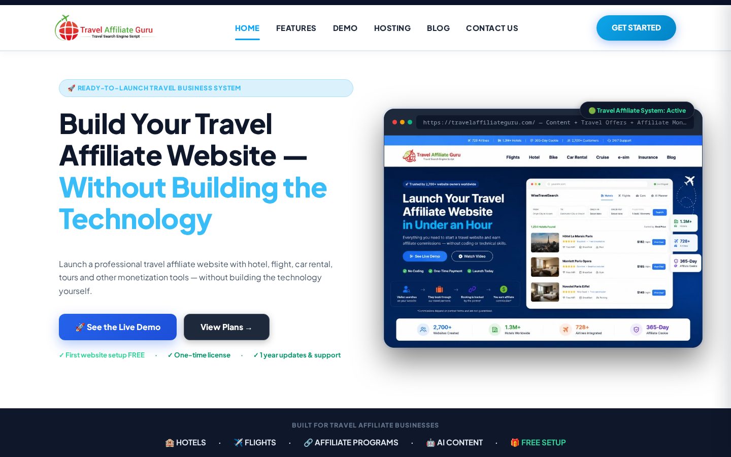 TravelAffiliateGuru Homepage