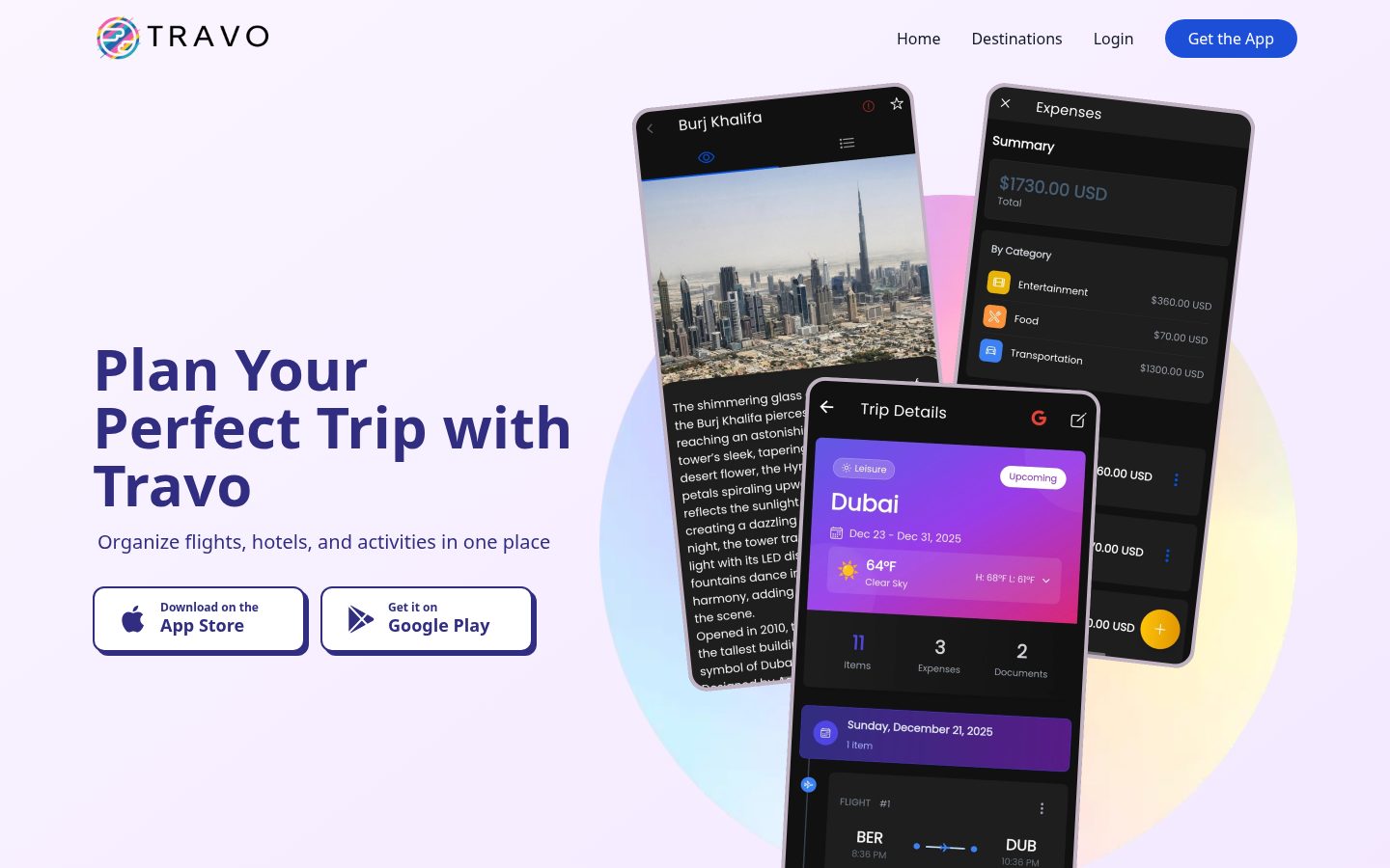 Travo Homepage