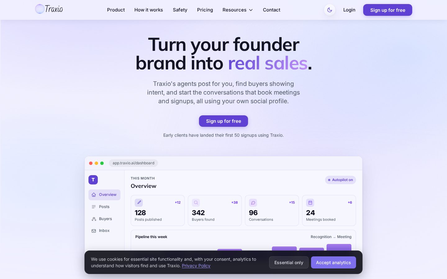 Traxio Homepage