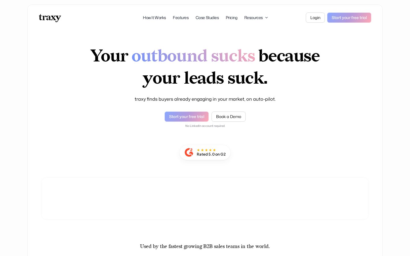 traxy.ai Homepage