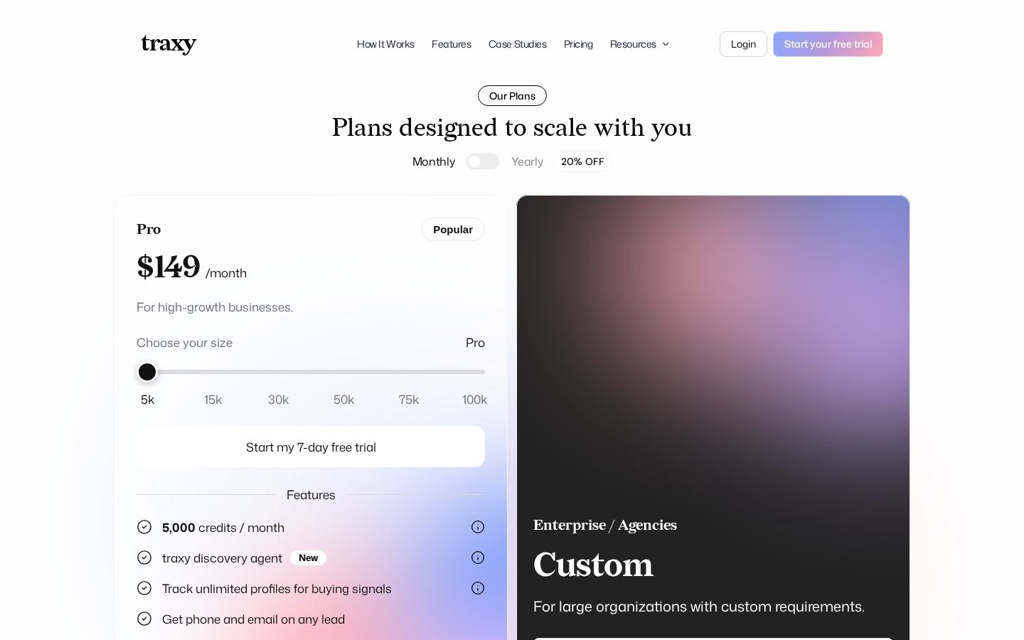 traxy.ai Pricing
