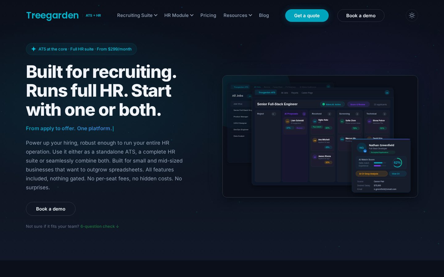 Treegarden ATS & HR Homepage