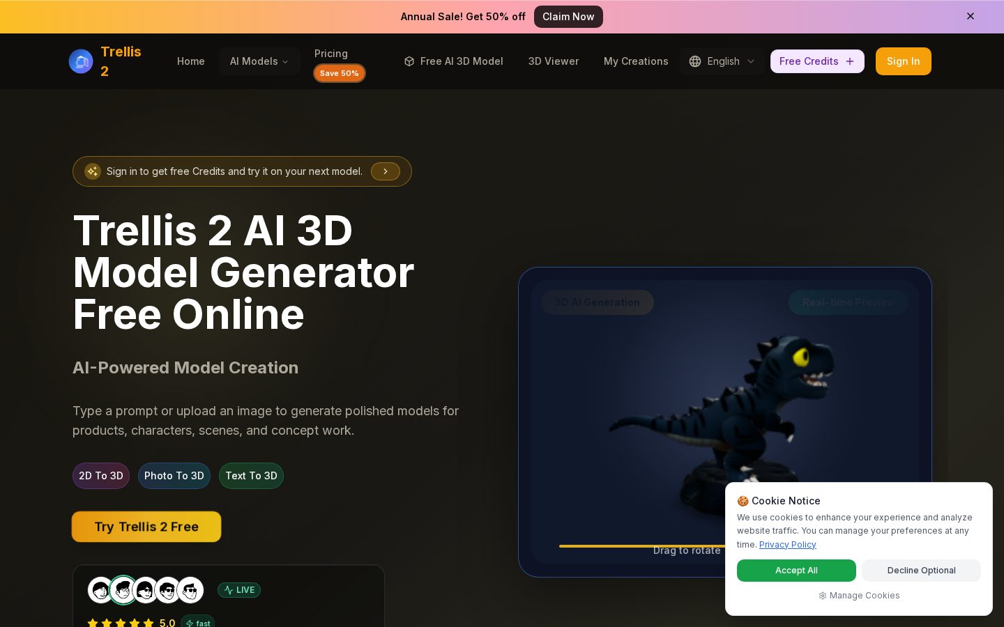 trellis 2 ai Homepage