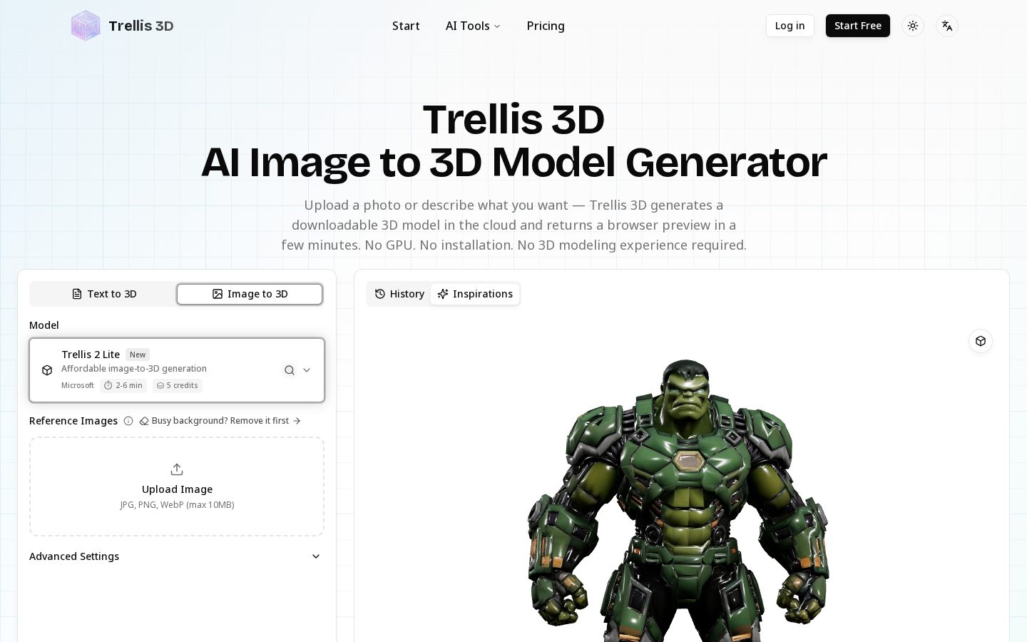 Trellis 3D Homepage