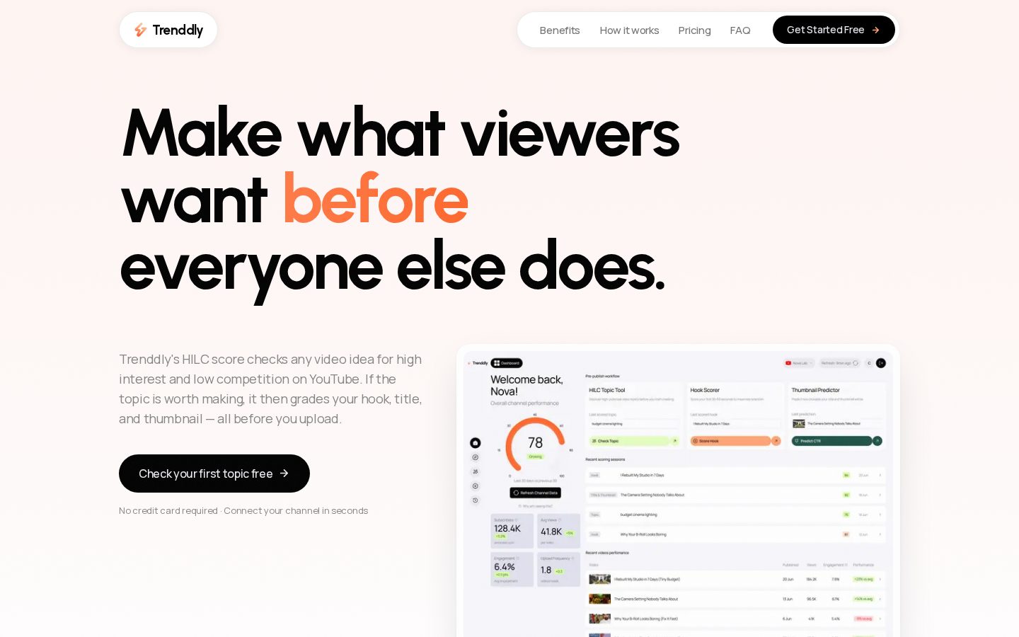 Trenddly Homepage