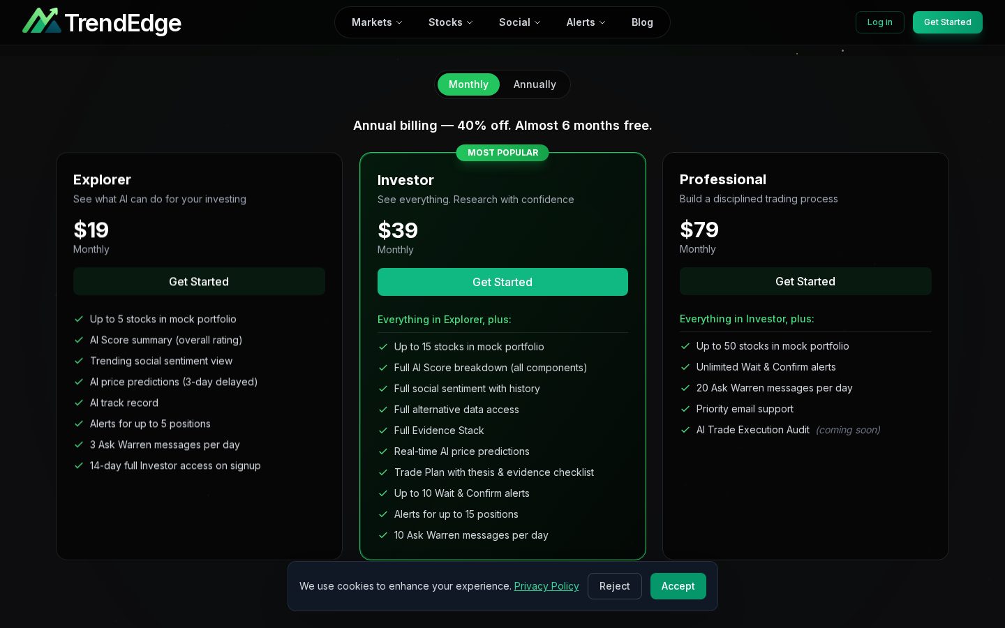 TrendEdge Pricing