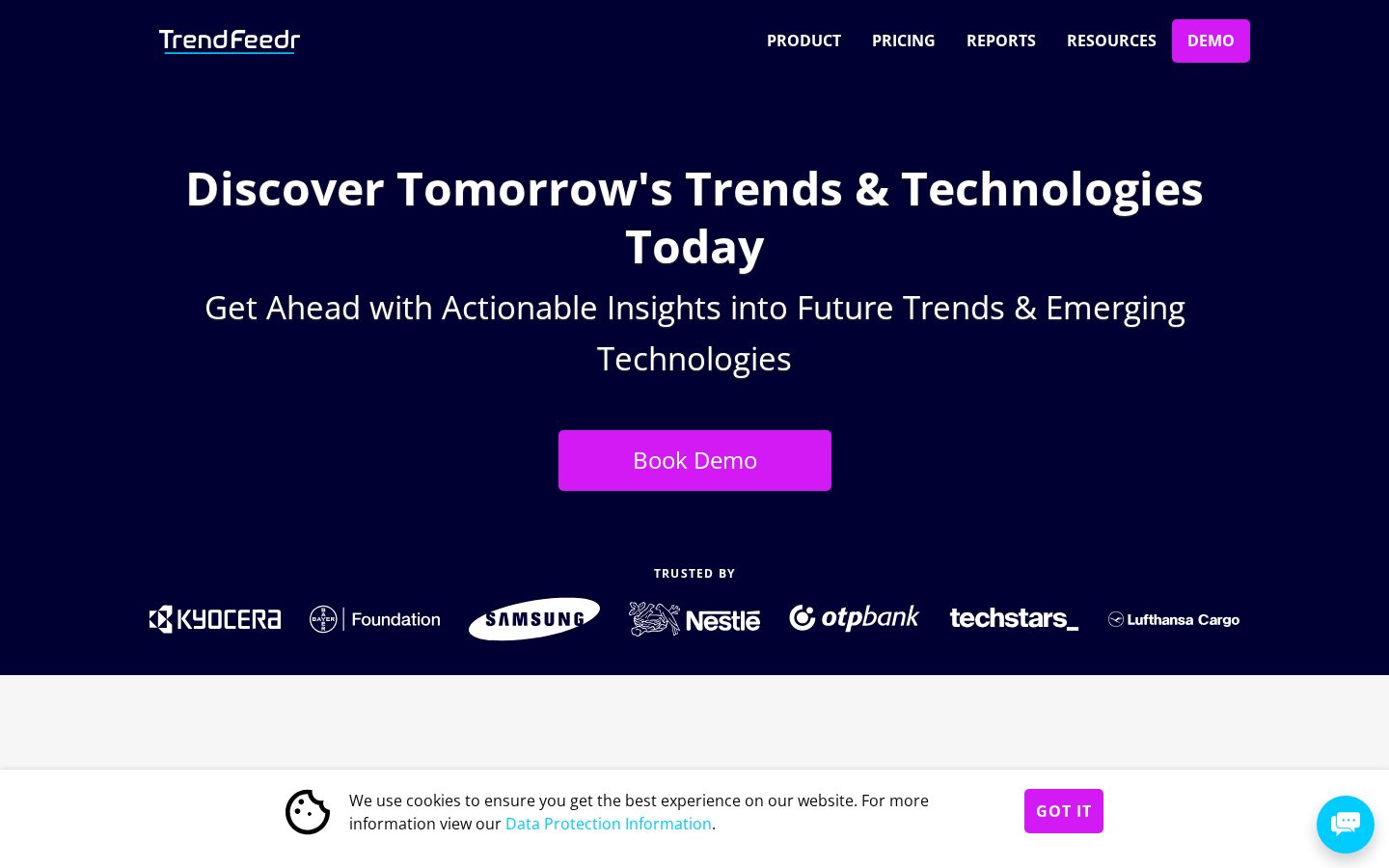 TrendFeedr Homepage