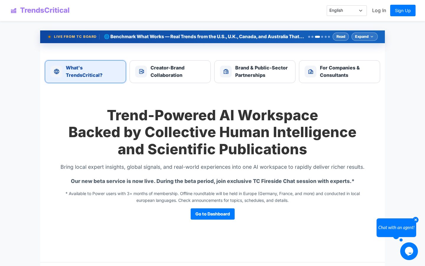 TrendsCritical Homepage
